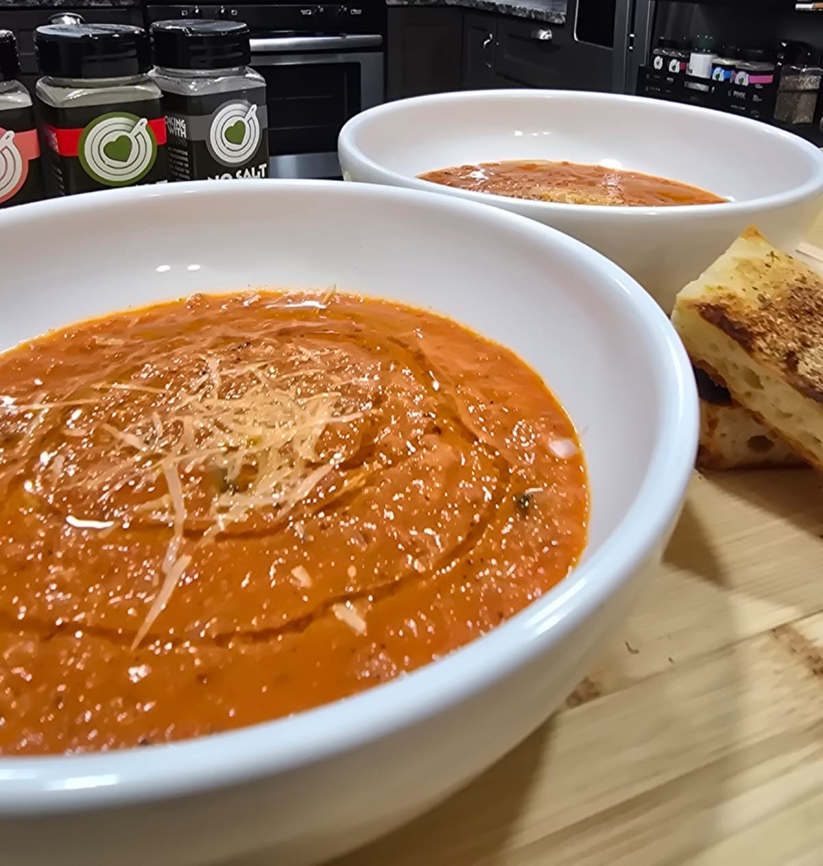 Easy Fire Roasted Peppers and Tomato Soup