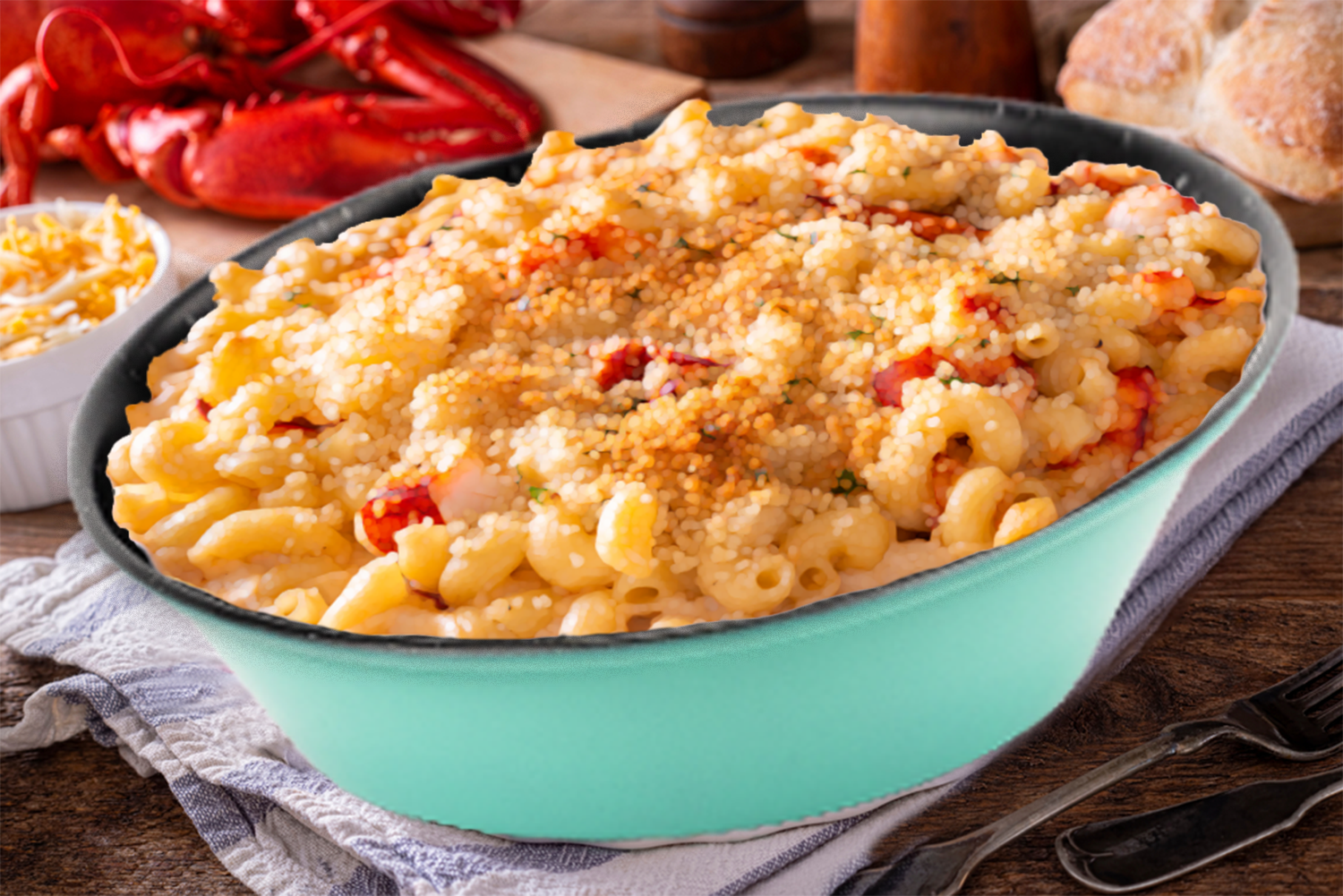 Seafood mac and cheese