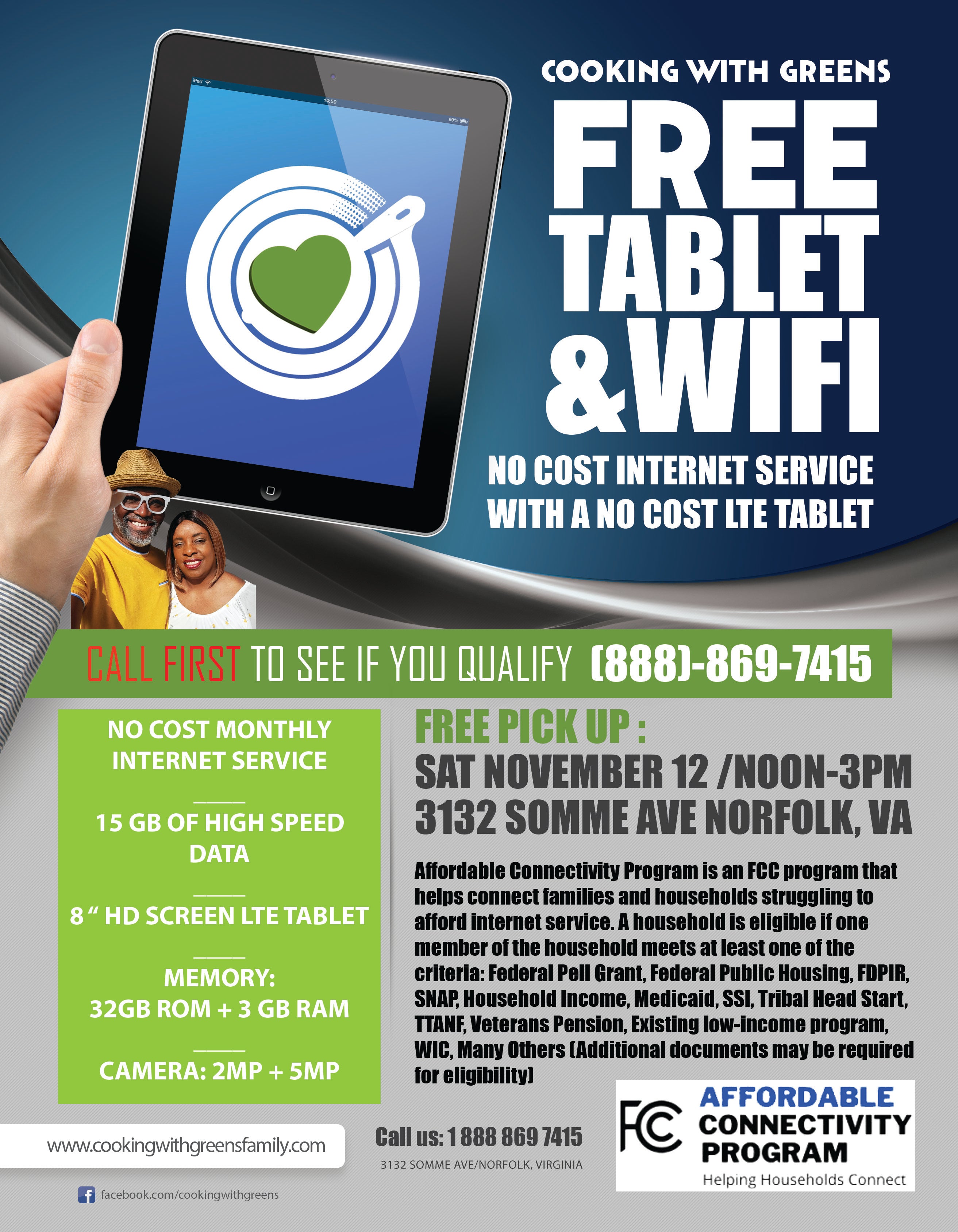 FREE TABLET/WIFI