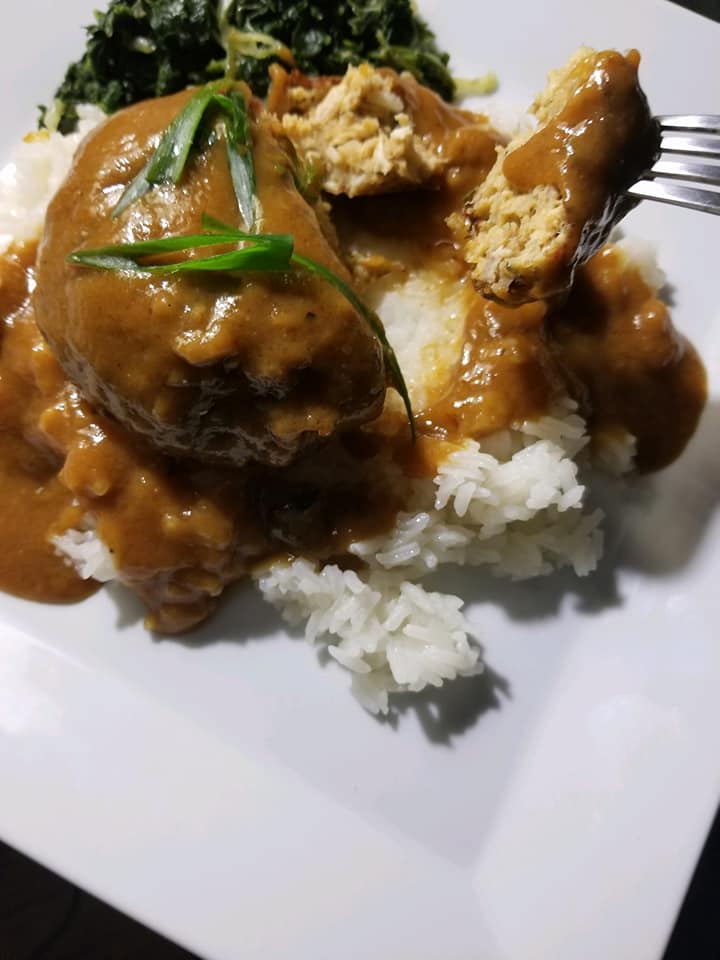 Chicken Cakes with rice