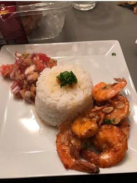 Garlicky Shrimp and Pineapple Salsa