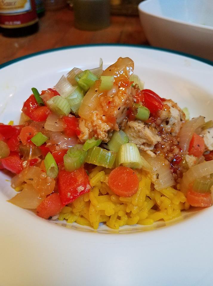 Italian Chicken and Veggies over Rice