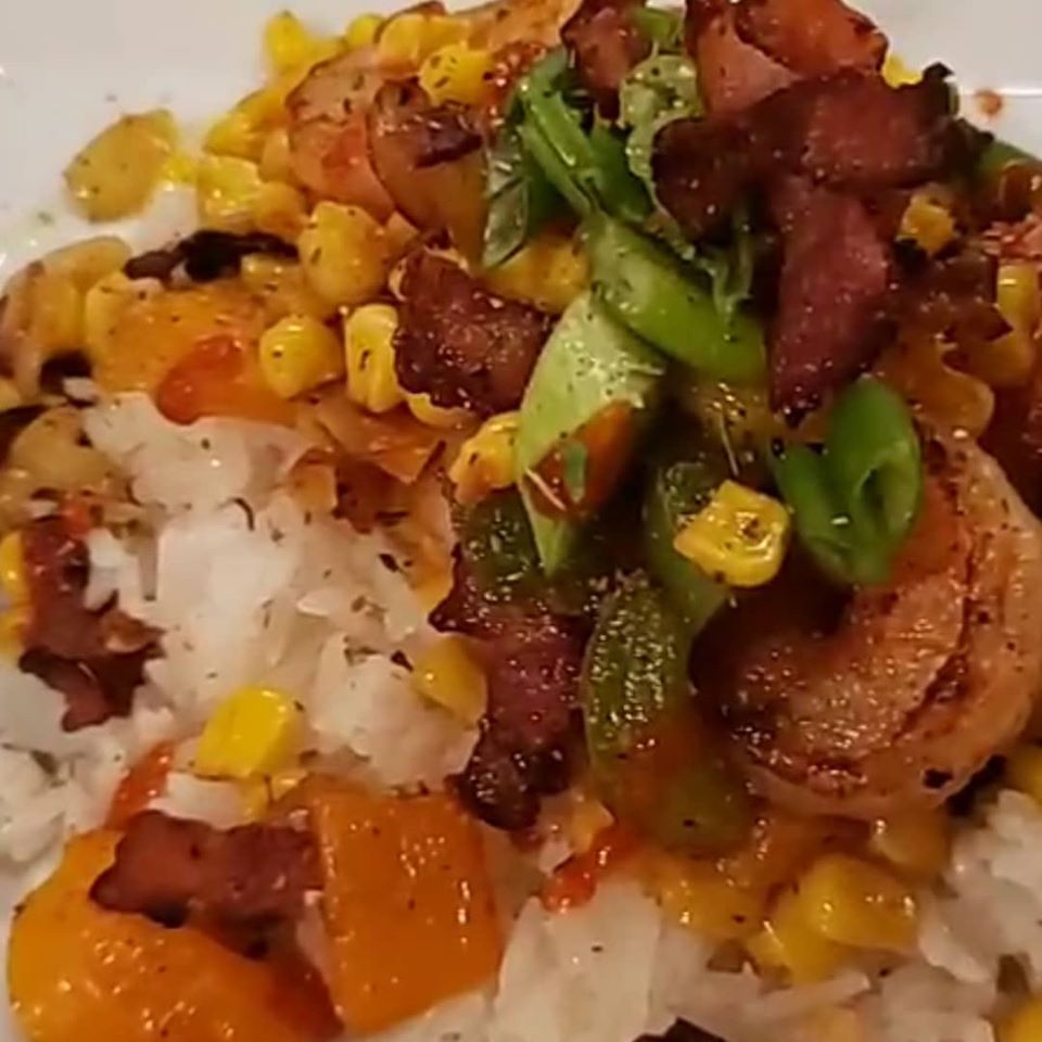 Corn Stir Fry with Shrimp