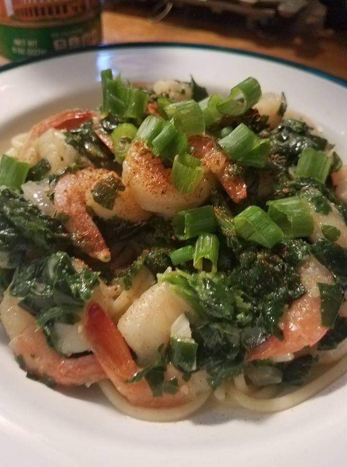 Spinach and Shrimp Scampi