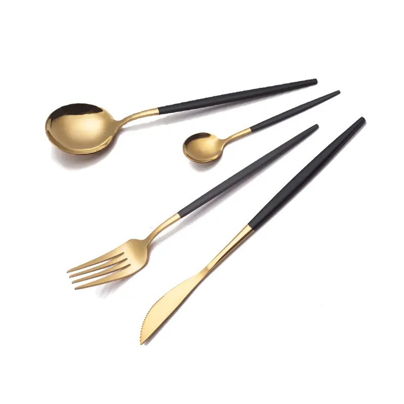 5 PC Gold Cutlery Set