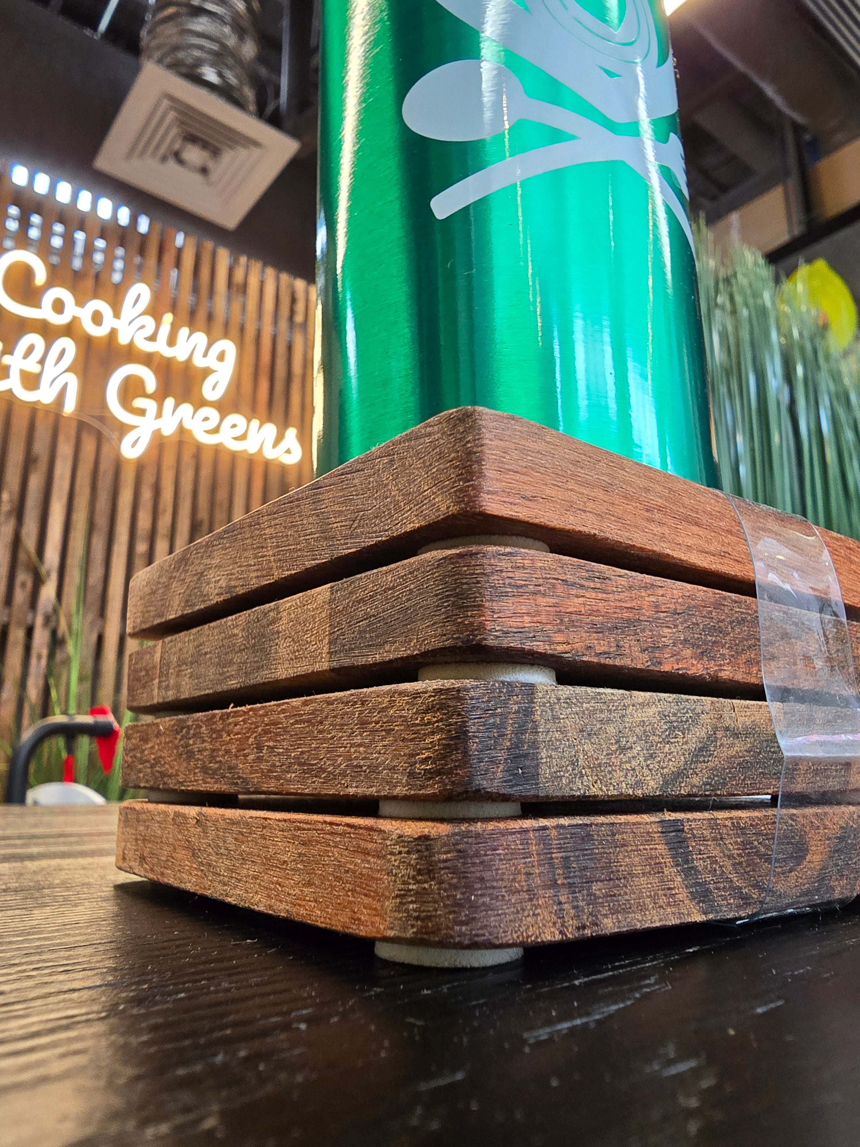 4 pack wooden coasters