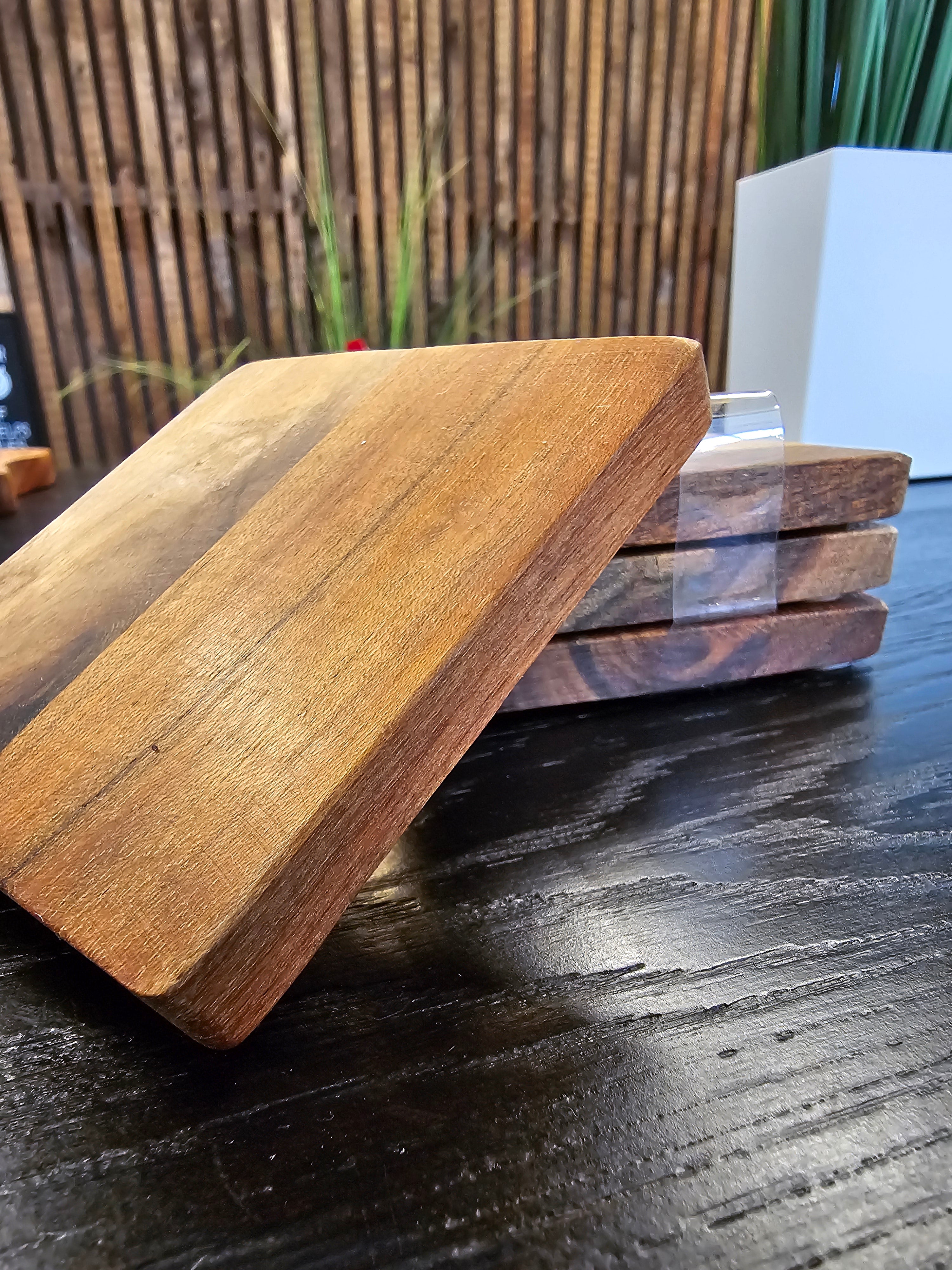 4 pack wooden coasters