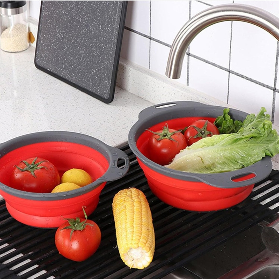 2 pc collapsible strainer set