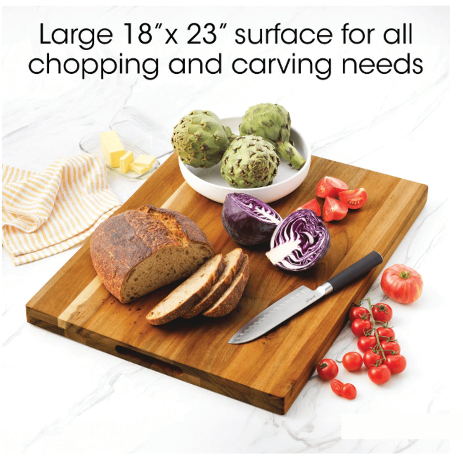 XL Acacia Cutting Board and Chop Block