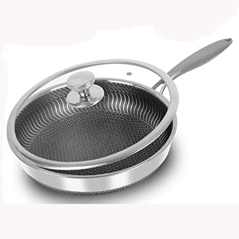 PREORDER: 10" Nonstick 2pc stainless steel saute pan set